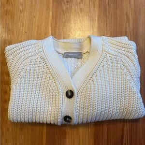 Everlane The Texture Cotton Cardigan - white